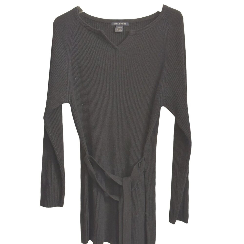 S M L Size Large Long Sleeve Stretch Sport Women’s Sweater Color Black